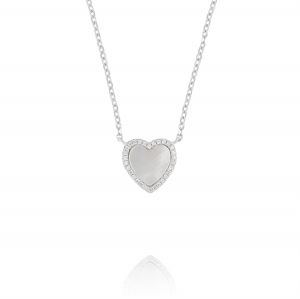 Heart shaped Mother of Pearl necklace