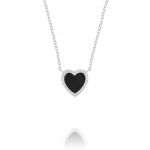 Heart shaped black Onyx necklace