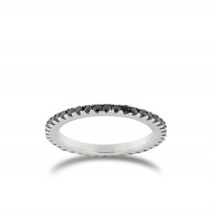 Ring with black cubic zirconia