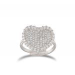 Heart shape ring with cubic zirconia
