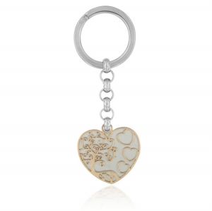 Heart steel key ring