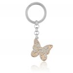 Butterfly steel key ring