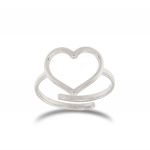 Adaptable wire heart ring - different heart sizes available