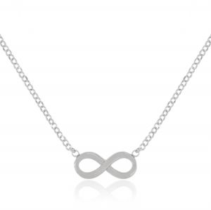 Necklace with bright infinity symbol