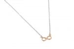 Necklace with rosè bright infinity symbol