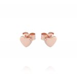 Orecchini a cuore piccolo - placcato rosé