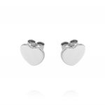 Earrings with medium size heart 