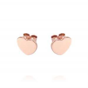 Orecchini a cuore medio - placcato rosé