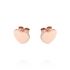 Earrings with medium size heart - rosé plated