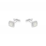 Rectangular cufflink with Mother of Pearl 