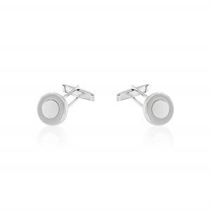 Round cufflink with Mother of Pearl 