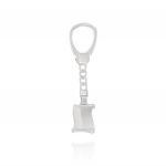Key ring with glossy parchment - 22x27 mm