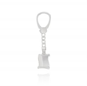 Key ring with glossy parchment - 22x27 mm