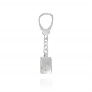 Rectangular key ring with relief