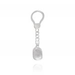 Oval key ring with relief