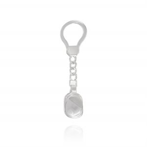 Oval key ring with relief