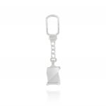 Key ring  with glossy and satin-finish parchment