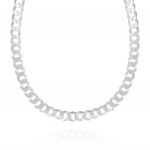 Flat curb chain necklace - 8 mm