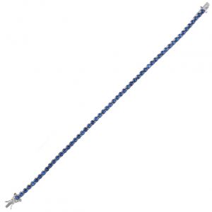 Blue cubic zirconia tennis bracelet - 3 mm