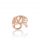 "LOVE" ring with white cubic zirconia - rosé plated