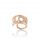 "LOVE" ring with white cubic zirconia - rosé plated