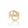 Anello con scritta "LOVE" e zirconi bianchi - placcato oro