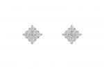 Square earrings with cubic zirconia