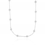Necklace with 10 cubic zirconia along the chain