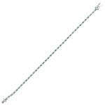 Bracciale tennis zirconi verdi e bianchi alternati - 2 mm