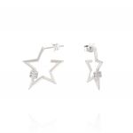 Star-shape earrings with combination lock