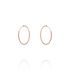1.5 mm thick diamond-cut hoop earrings - 23 mm - rosé plated