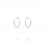1.5 mm thick diamond-cut hoop earrings - 18 mm - rosé plated