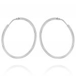 2 mm thick hoop earrings - 60 mm