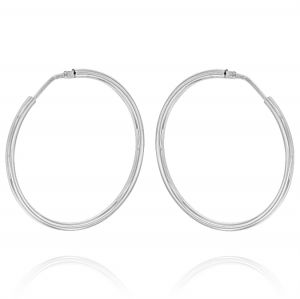 2 mm thick hoop earrings - 60 mm