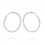 2 mm thick hoop earrings - 50 mm