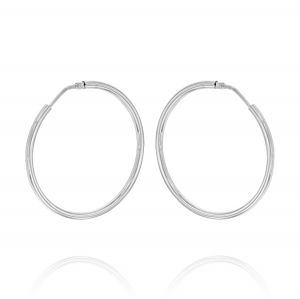 2 mm thick hoop earrings - 50 mm