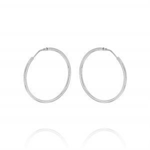2 mm thick hoop earrings - 40 mm
