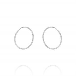 2 mm thick hoop earrings - 30 mm