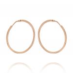 2 mm thick hoop earrings - 50 mm - rosé plated
