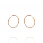 2 mm thick hoop earrings - 30 mm - rosé plated