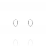 1.3 mm thick diamond-cut hoop earrings - 13 mm