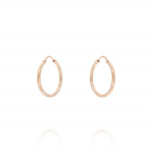 2 mm thick hoop earrings - 24 mm - rosé plated