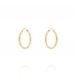 2 mm thick hoop earrings - 24 mm - gold plated