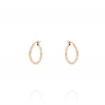 2 mm thick hoop earrings - 19 mm - rosé plated