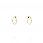 2 mm thick hoop earrings - 16 mm - gold plated