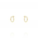 2 mm thick hoop earrings - 14 mm - gold plated