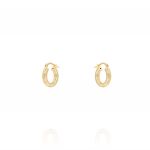 3 mm thick hoop earrings - 18 mm - gold plated
