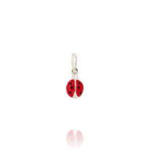 Ladybug pendant with enamel - medium size