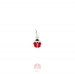 Little paws ladybug pendant with enamel - medium size