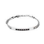 Curb chain bracelet with pierced plate